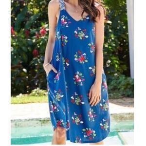 NWT: Matilda Jane - Women's Blue, Floral, Strapless Midi Dress (size XS)
